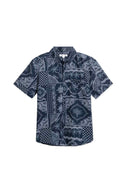 Navy Bandana Print Shirt