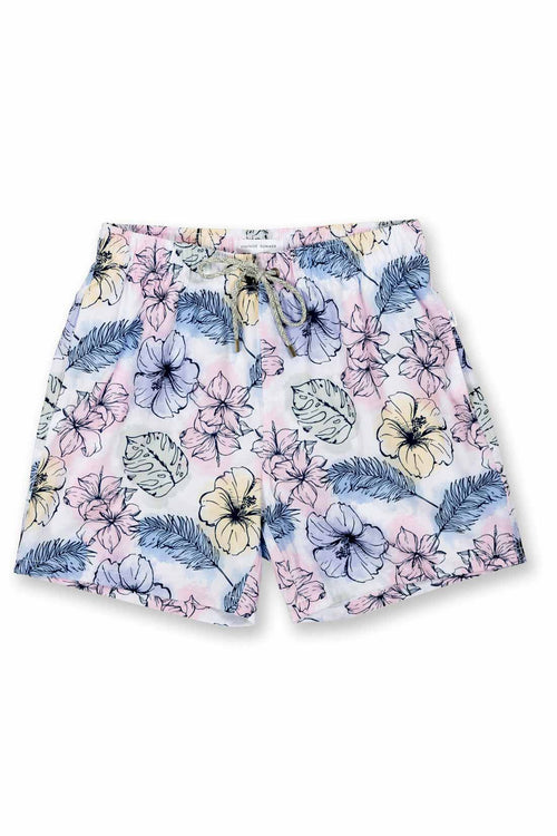 Watercolor Printed Boys Swim Trunk