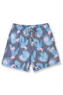 Black Stripes Printed Boys Swim Trunk