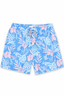 Blue Printed Boys Swim Trunk