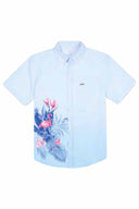 Light Blue Printed Boys Shirt