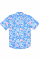 Blue Printed Boys Shirt back