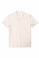 White Seersucker Camp Shirt
