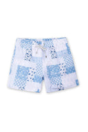 Blue Patchwork Swimtrunk
