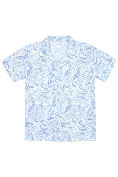 White Doodle Printed Polo