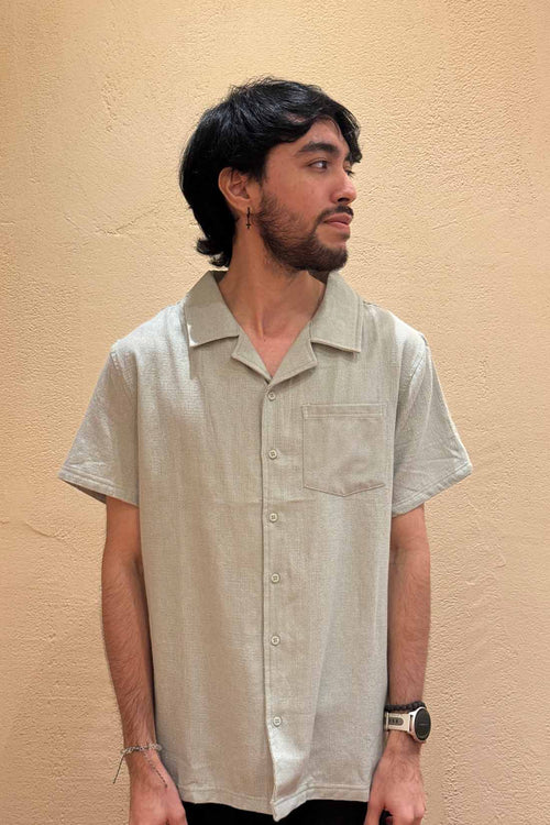 Sage Solid Waffle Shirt