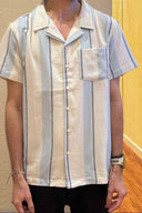 Light Blue Stripe Waffle Shirt
