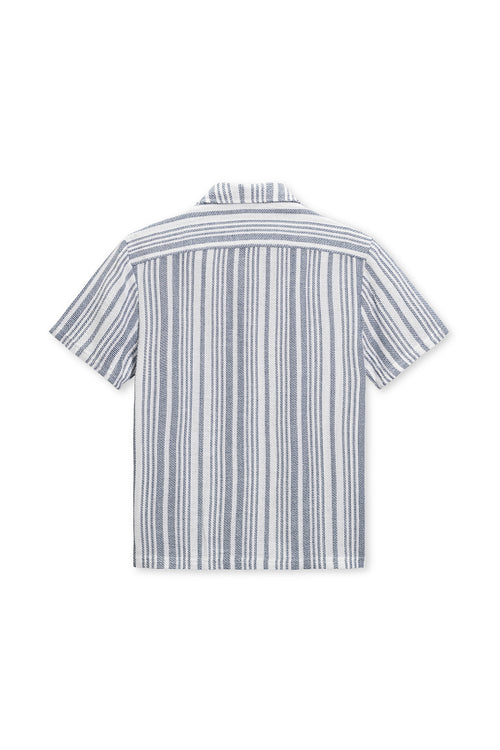 Navy Basket Weave Camp Shirt