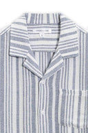 Navy Basket Weave Camp Shirt