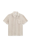 Tan Basket Weave Camp Shirt