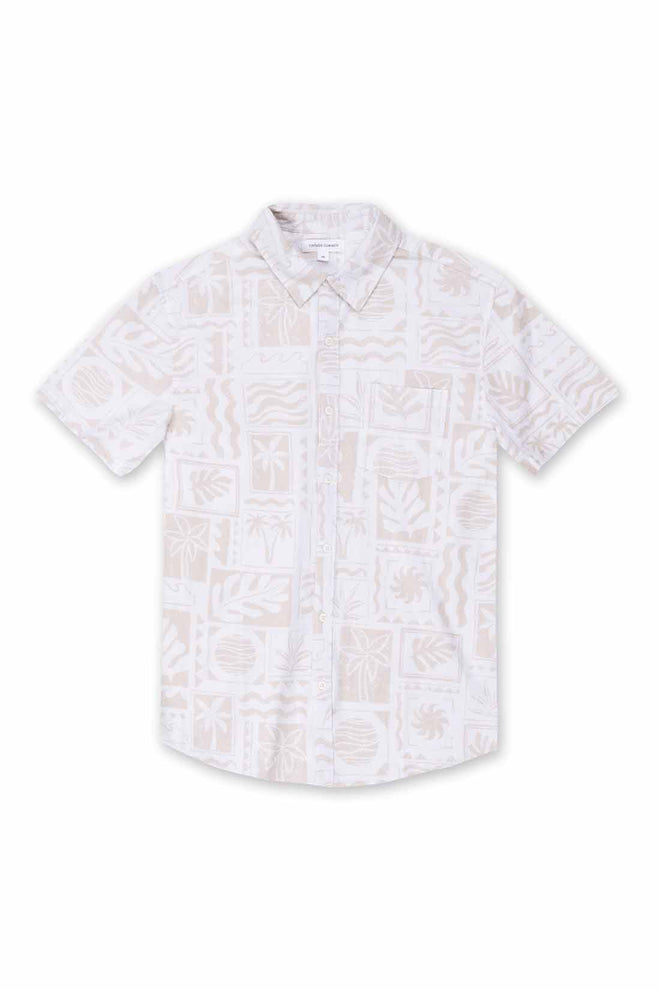 Tan Patchwork Shirt