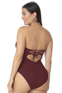 Garotas Merlot Essentials Cups One Piece back strapless