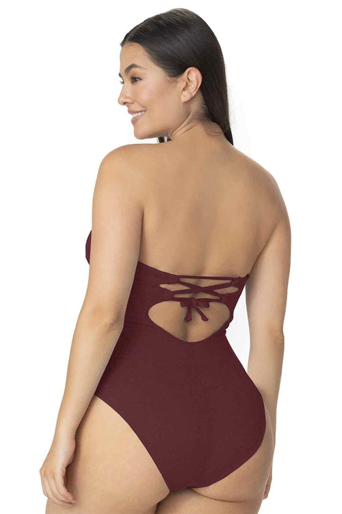 Garotas Merlot Essentials Cups One Piece back strapless