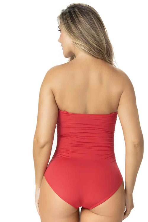 Garotas Solnic Red One Piece back