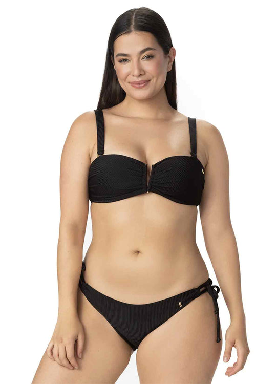 Garotas Ciara Black Strapless Bikini Set