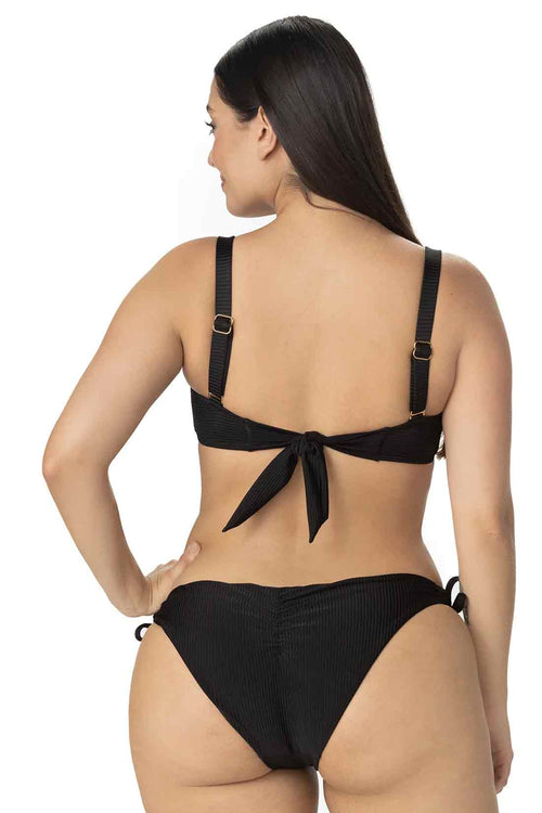 Garotas Ciara Black Strapless Bikini Set back