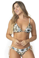 Garotas Ciara Printed Triangle Bikini Set