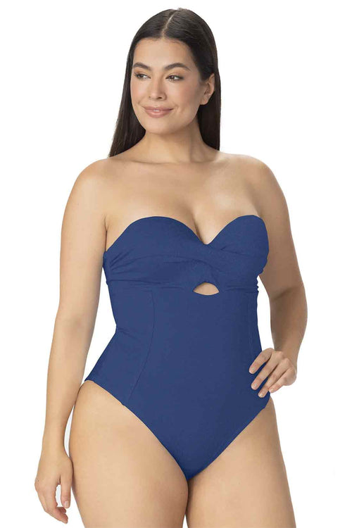 Garotas Blue Essentials Cups One Piece strapless
