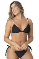 Garotas Ciara Black Pearls Bikini Set front