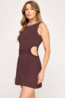 Espresso Stone Cutout Mini Dress