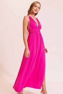 Marissa Hot Pink Maxi Dress side