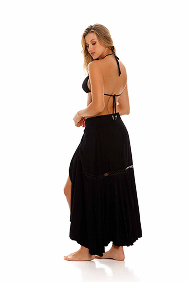 Milonga Black Wrap Skirt back