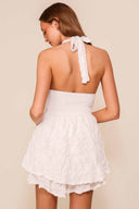 Alba White Halter Romper back