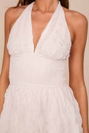Alba White Halter Romper details