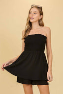 Gigi Black Strapless Romper