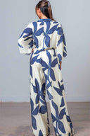 Dolman Sleeve Floral Pants Set back
