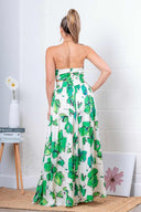 Eva Green Printed Halter Maxi Dress back