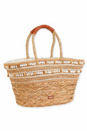 Natural Sea Grass Shoulder Tote Bag side