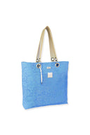 Blue Terry Tote Bag side