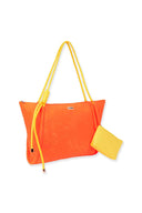 Orange Terry Tote Bag side
