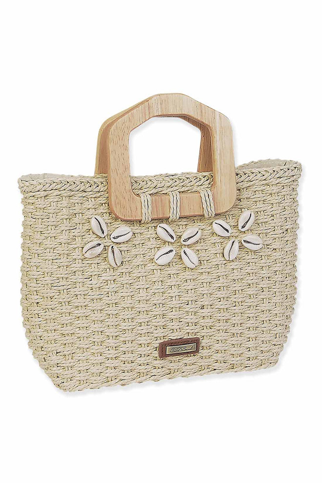 Natural Paper Straw Medium Tote
