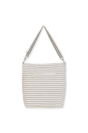 Black Striped Tote Bag back