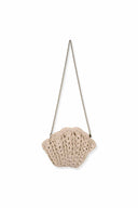 Beige Poly Cord Shoulder Tote