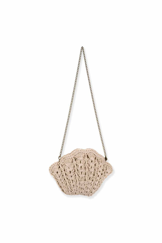 Beige Poly Cord Shoulder Tote