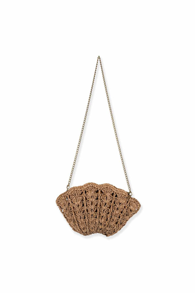 Tan Poly Cord Shoulder Tote