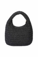 Black Paper Straw Clutch back
