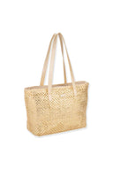 Gold Paper Straw Tote Bag side