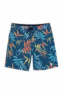 Blue Printed Leaves Boardshort