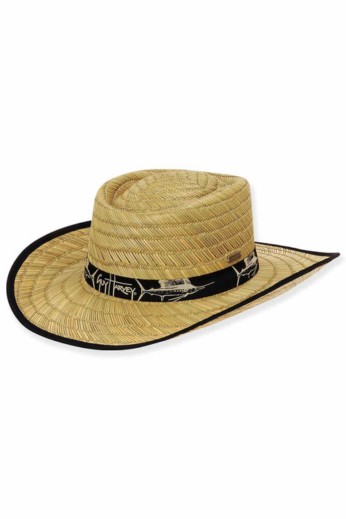 Black Rush Straw Gambler Hat