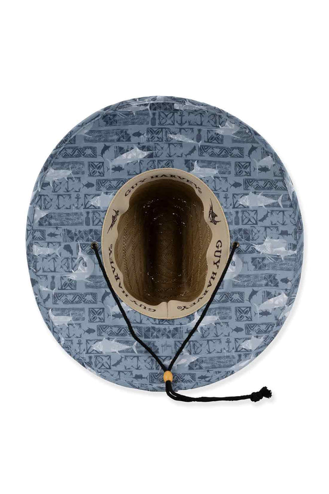 Grey Marlin Rush Straw Lifeguard Hat detail