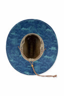 Blue Palms Rush Straw Lifeguard Hat