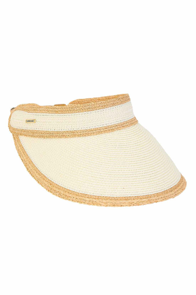 Emma Natural Raffia Visor