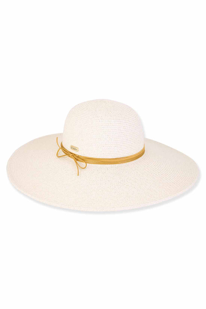 Leo Ivory Paper Braid Floppy Hat