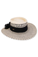 Aaliyah Black Paper Straw Gambler Hat