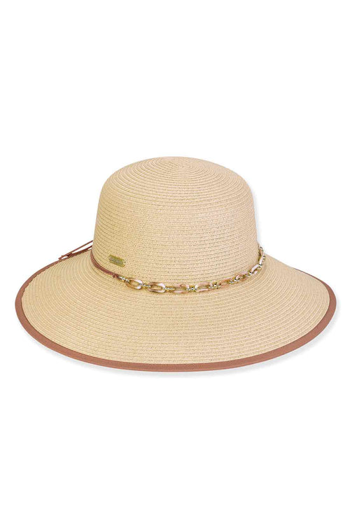 Beige Paperbraid Backless Hat