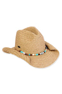 Laura Tan Paper Braid Western Hat